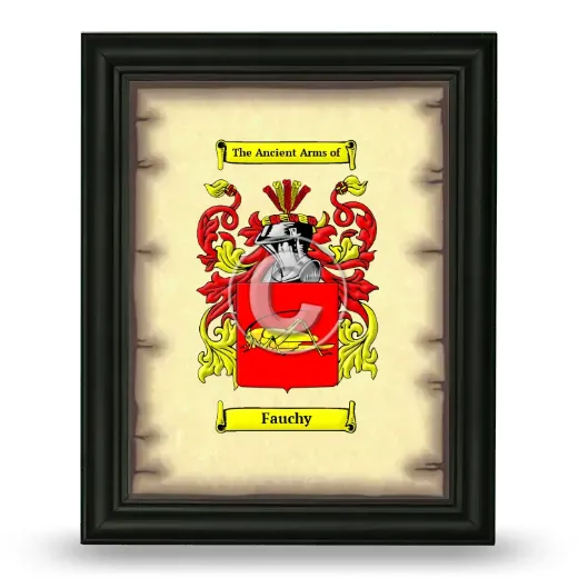 Fauchy Coat of Arms Framed - Black