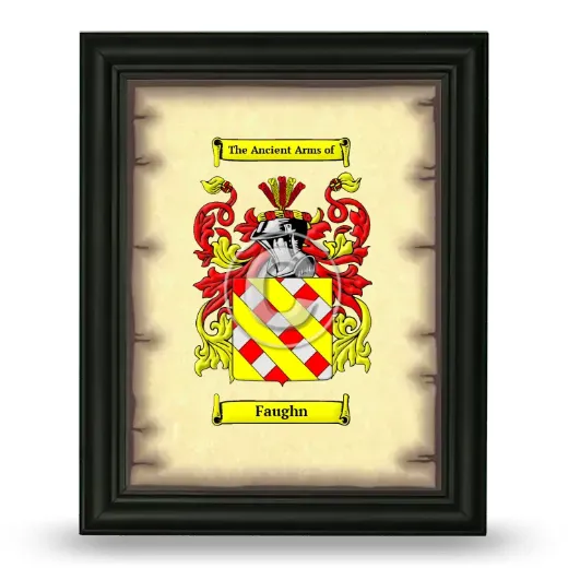 Faughn Coat of Arms Framed - Black