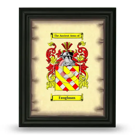 Faughnan Coat of Arms Framed - Black