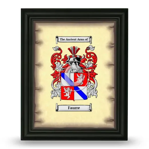 Faurre Coat of Arms Framed - Black
