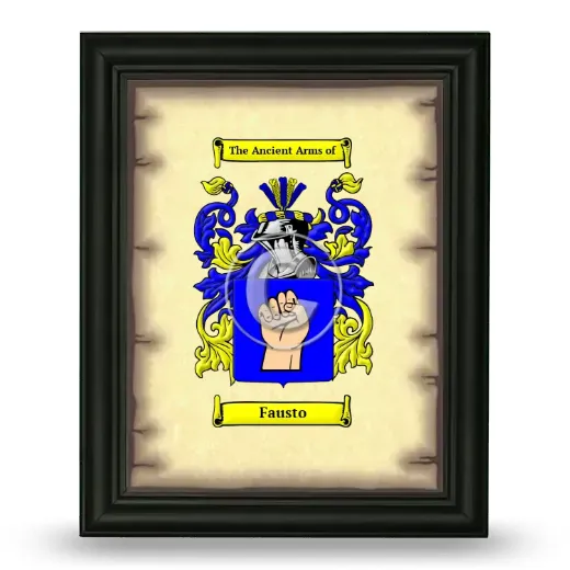 Fausto Coat of Arms Framed - Black