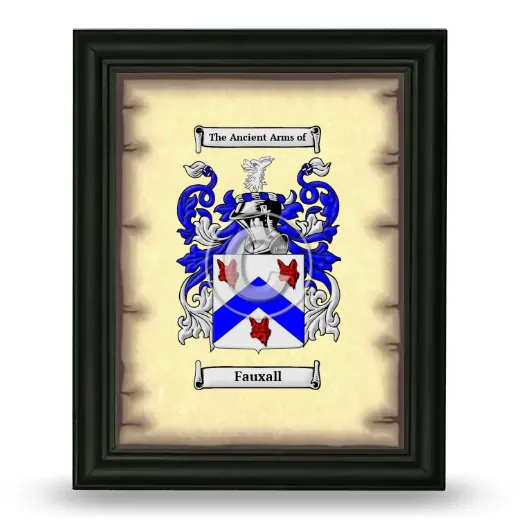 Fauxall Coat of Arms Framed - Black