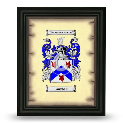 Fauxhall Coat of Arms Framed - Black