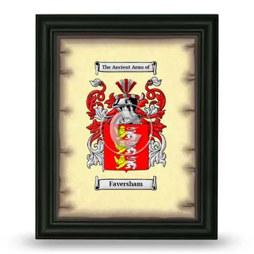 Faversham Coat of Arms Framed - Black