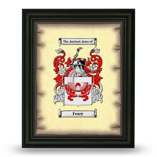 Feary Coat of Arms Framed - Black