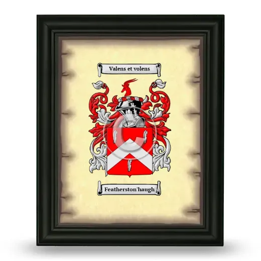 Featherston'haugh Coat of Arms Framed - Black