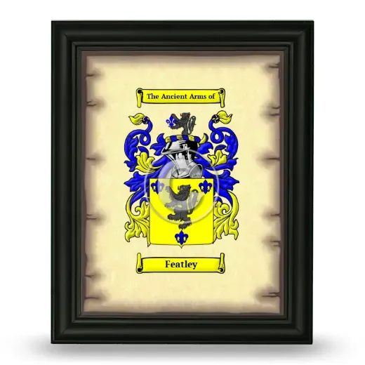 Featley Coat of Arms Framed - Black