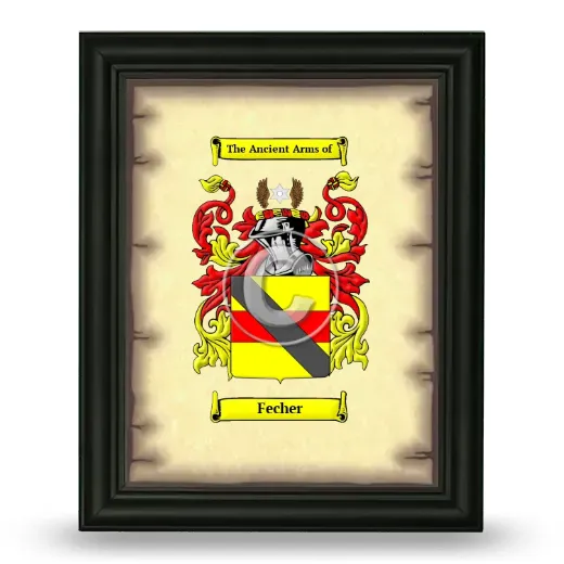 Fecher Coat of Arms Framed - Black