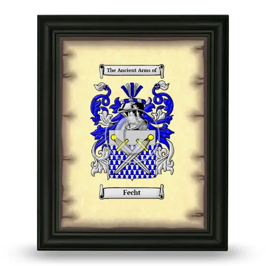 Fecht Coat of Arms Framed - Black