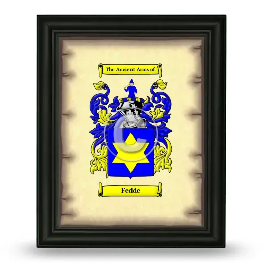 Fedde Coat of Arms Framed - Black