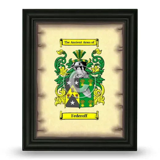 Federoff Coat of Arms Framed - Black
