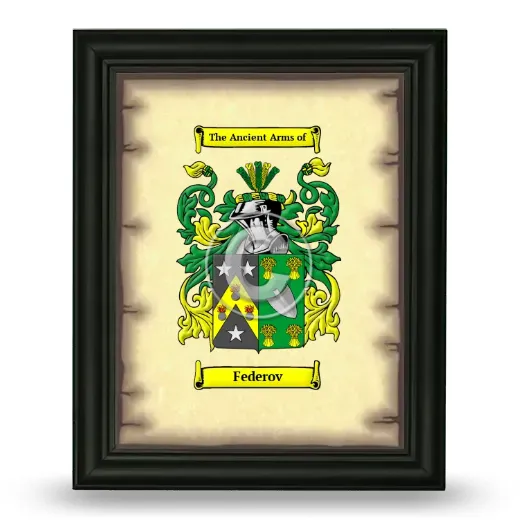 Federov Coat of Arms Framed - Black