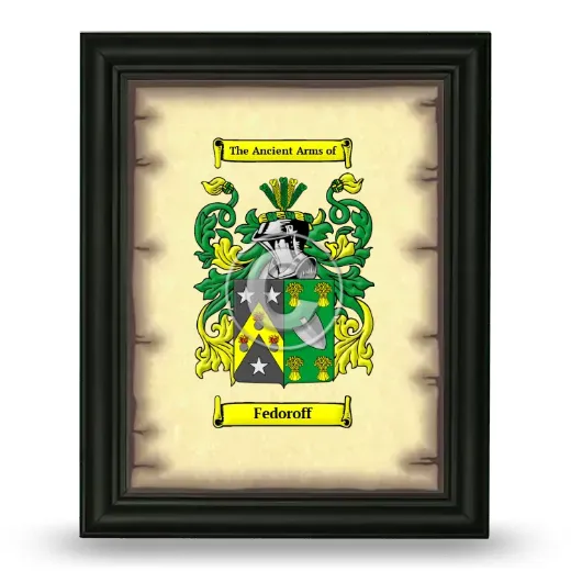 Fedoroff Coat of Arms Framed - Black