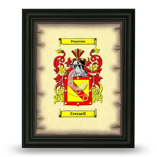 Feernell Coat of Arms Framed - Black