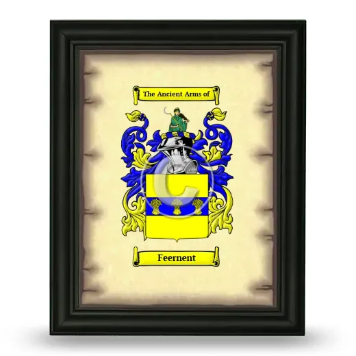 Feernent Coat of Arms Framed - Black