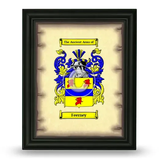 Feerney Coat of Arms Framed - Black