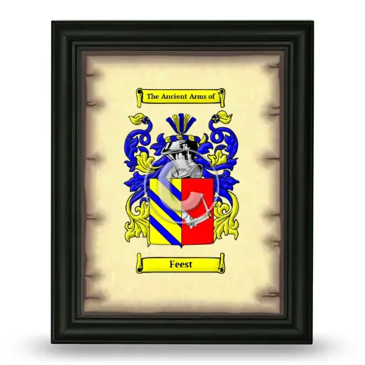 Feest Coat of Arms Framed - Black
