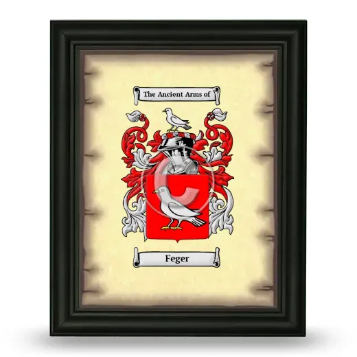 Feger Coat of Arms Framed - Black