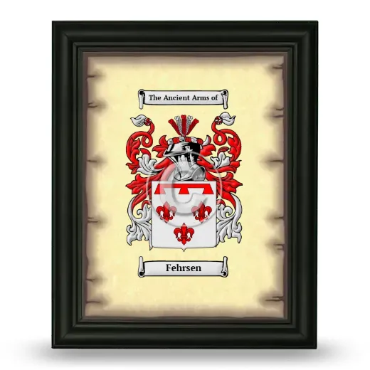 Fehrsen Coat of Arms Framed - Black
