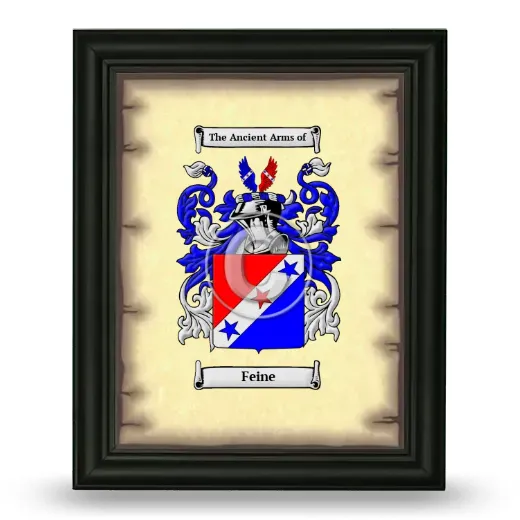 Feine Coat of Arms Framed - Black