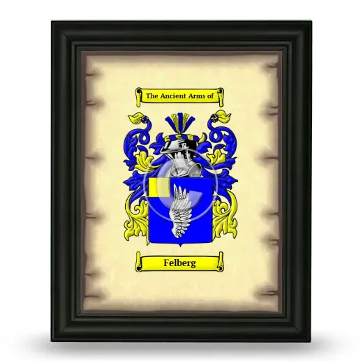 Felberg Coat of Arms Framed - Black