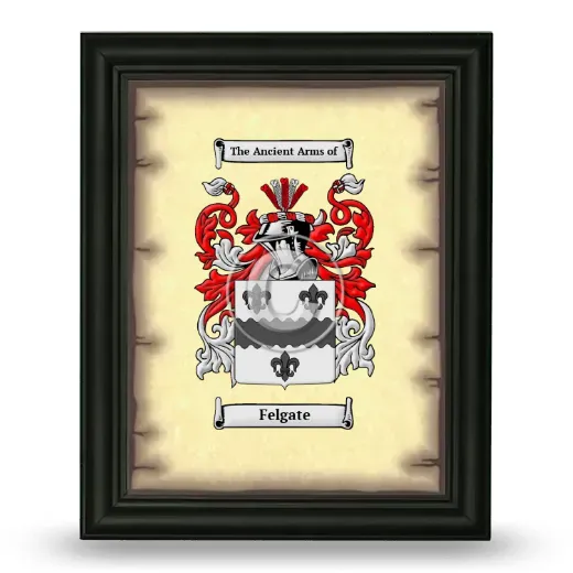 Felgate Coat of Arms Framed - Black