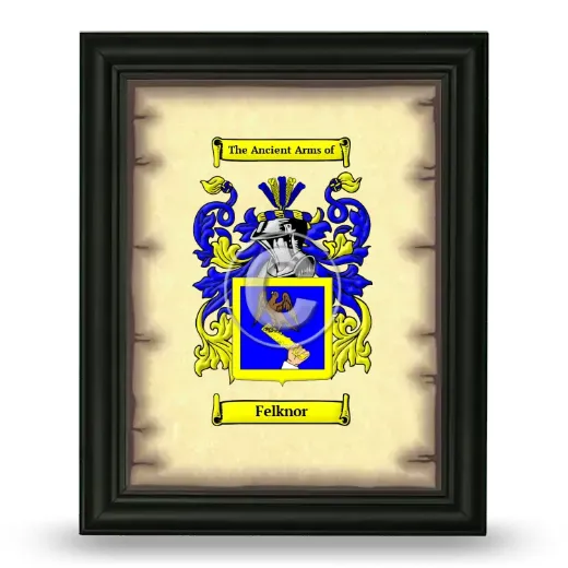 Felknor Coat of Arms Framed - Black