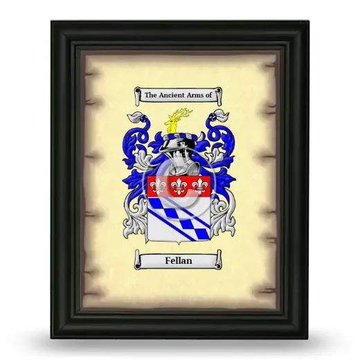 Fellan Coat of Arms Framed - Black