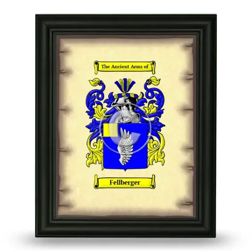 Fellberger Coat of Arms Framed - Black