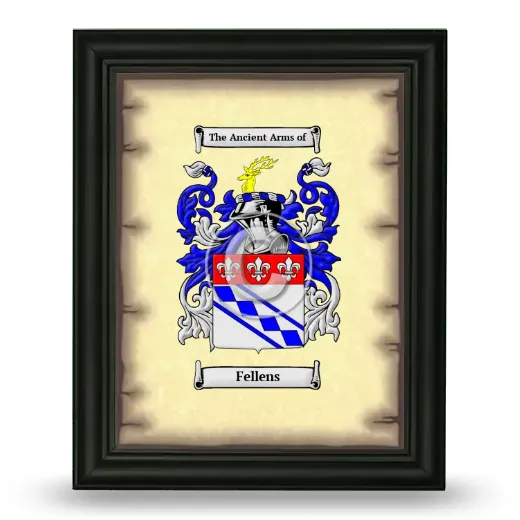 Fellens Coat of Arms Framed - Black