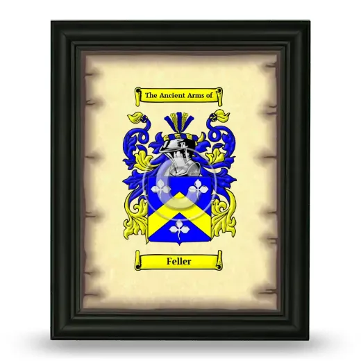 Feller Coat of Arms Framed - Black