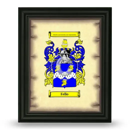 Fello Coat of Arms Framed - Black