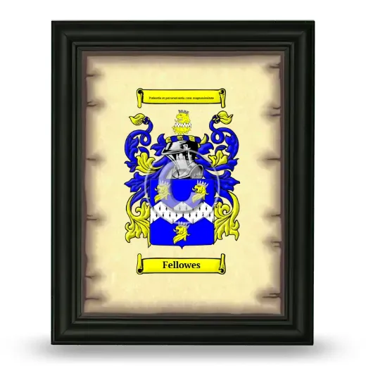 Fellowes Coat of Arms Framed - Black