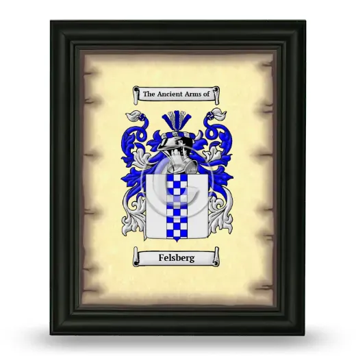Felsberg Coat of Arms Framed - Black