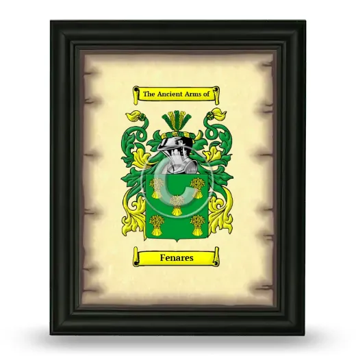 Fenares Coat of Arms Framed - Black