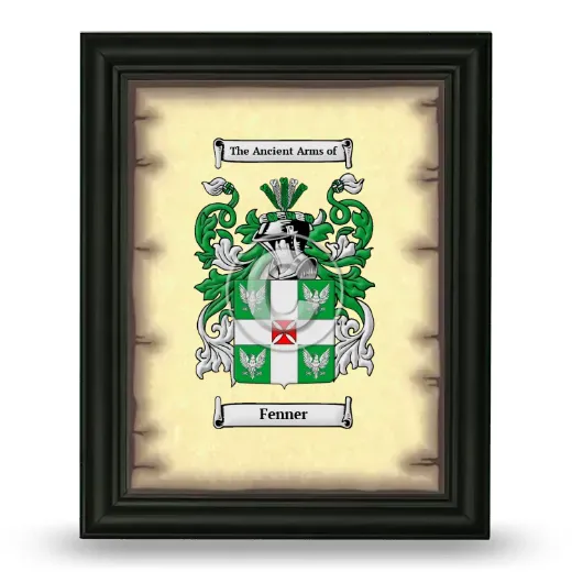 Fenner Coat of Arms Framed - Black