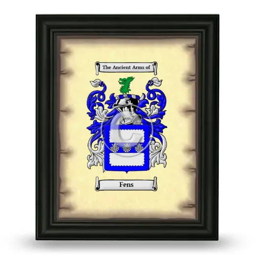 Fens Coat of Arms Framed - Black