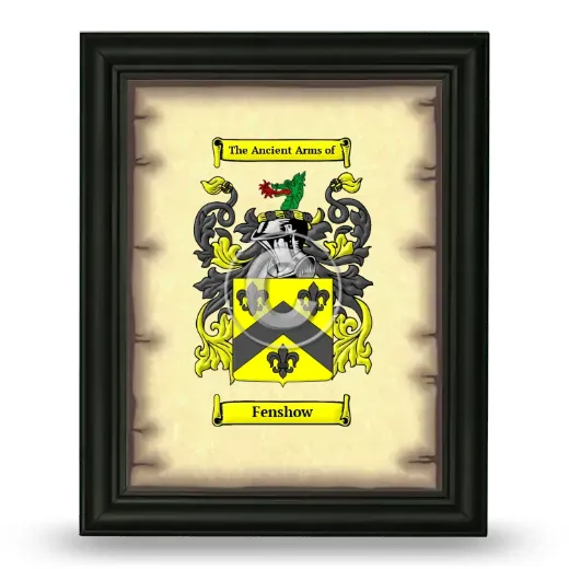 Fenshow Coat of Arms Framed - Black