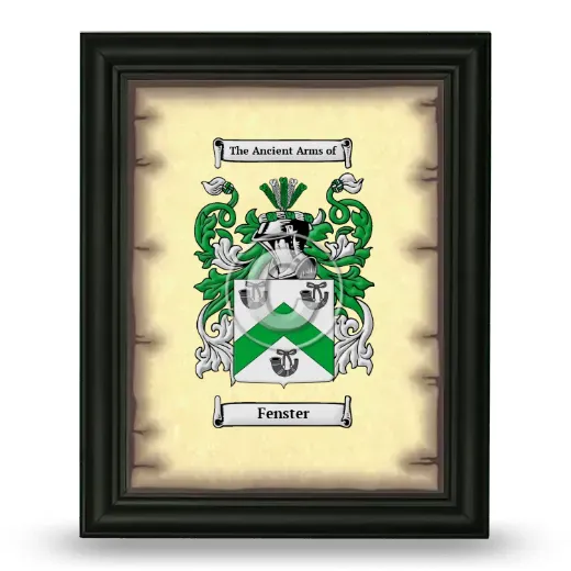 Fenster Coat of Arms Framed - Black