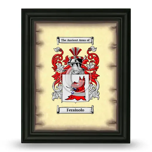 Feraiuolo Coat of Arms Framed - Black