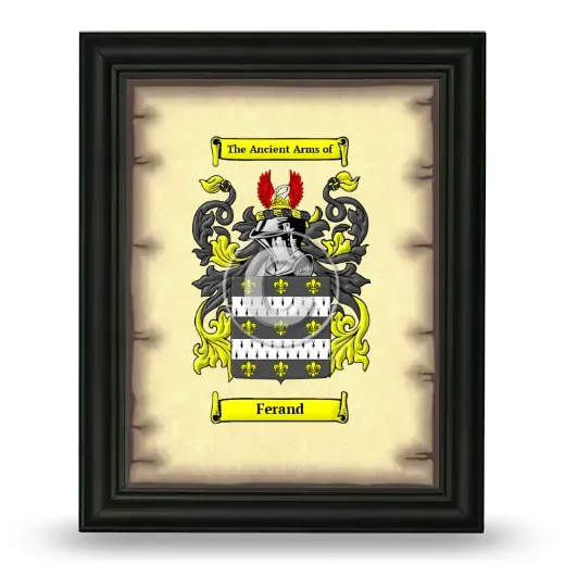 Ferand Coat of Arms Framed - Black
