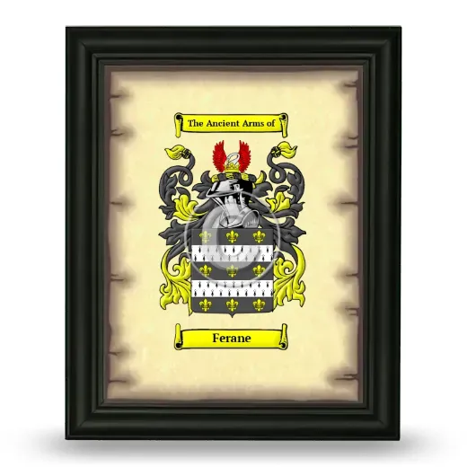 Ferane Coat of Arms Framed - Black