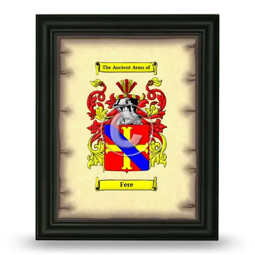 Fere Coat of Arms Framed - Black