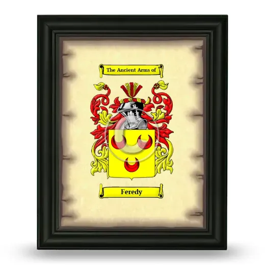 Feredy Coat of Arms Framed - Black