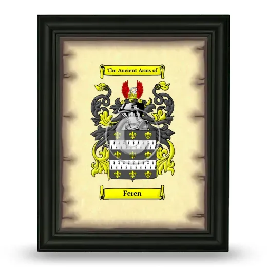 Feren Coat of Arms Framed - Black