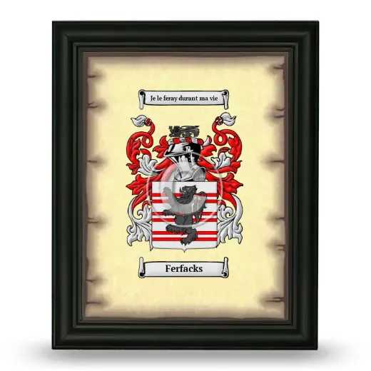Ferfacks Coat of Arms Framed - Black