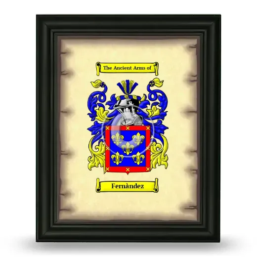 Fernàndez Coat of Arms Framed - Black
