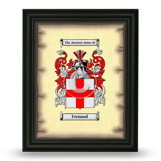 Fernaud Coat of Arms Framed - Black