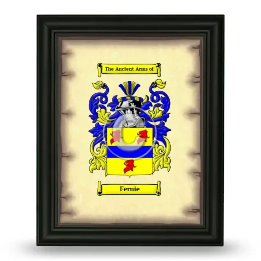 Fernie Coat of Arms Framed - Black