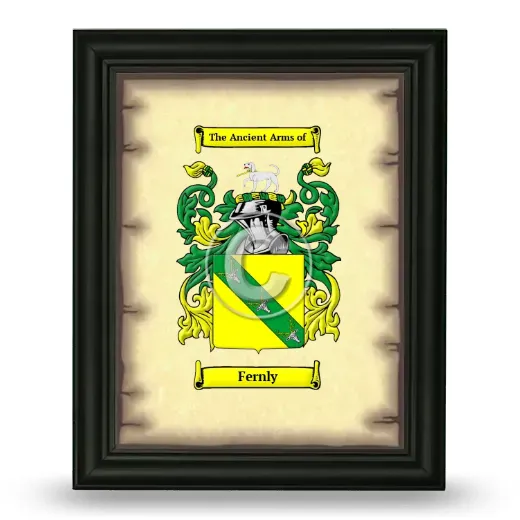 Fernly Coat of Arms Framed - Black